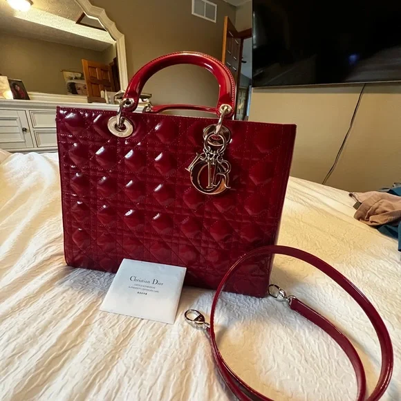 π― % Authentic Dior Red. Silver Hardware. - Picture 7 of 13